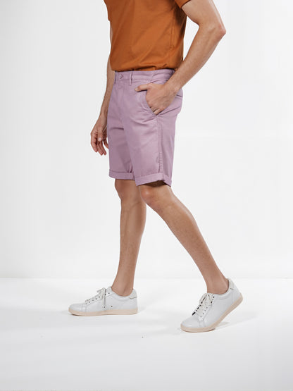 Celio* Cotton Regular Fit Purple Bermuda