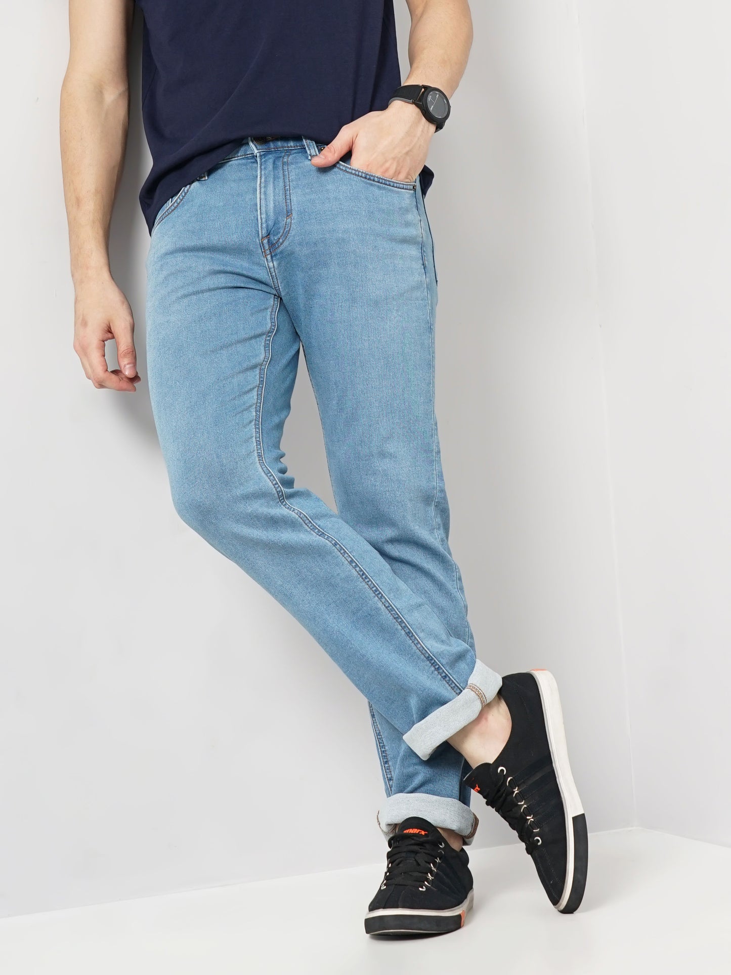 Blue Straight Fit Jeans