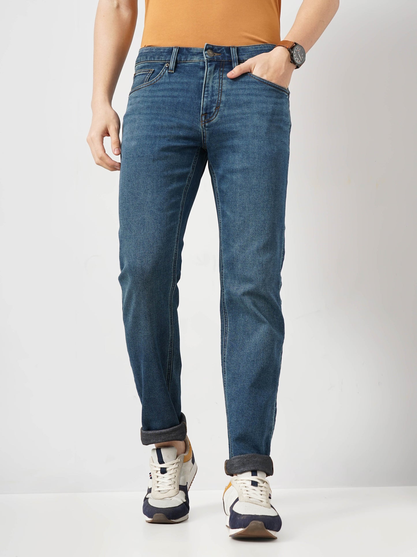 Blue Straight Fit Jeans