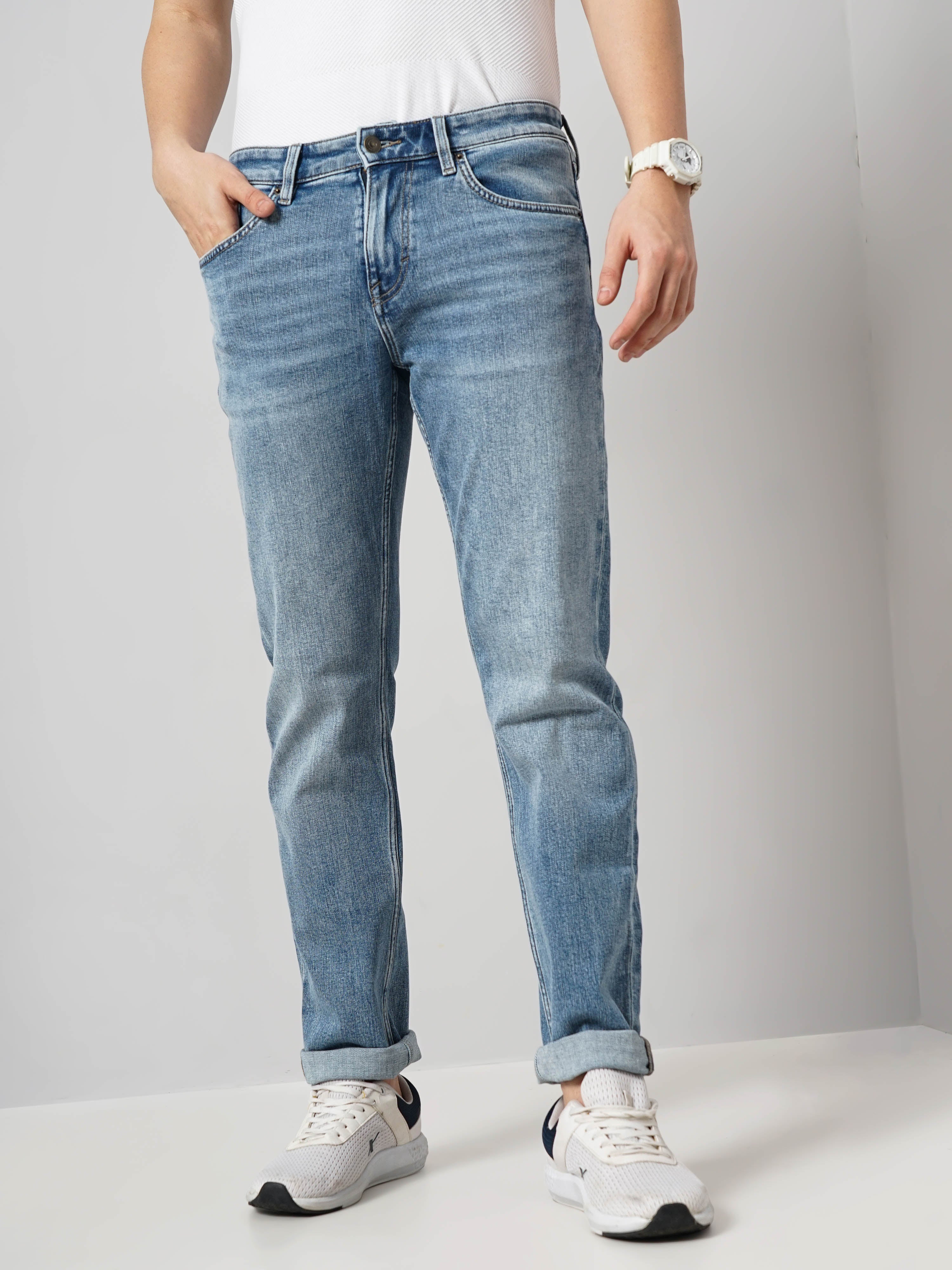 Blue Straight Fit Jeans