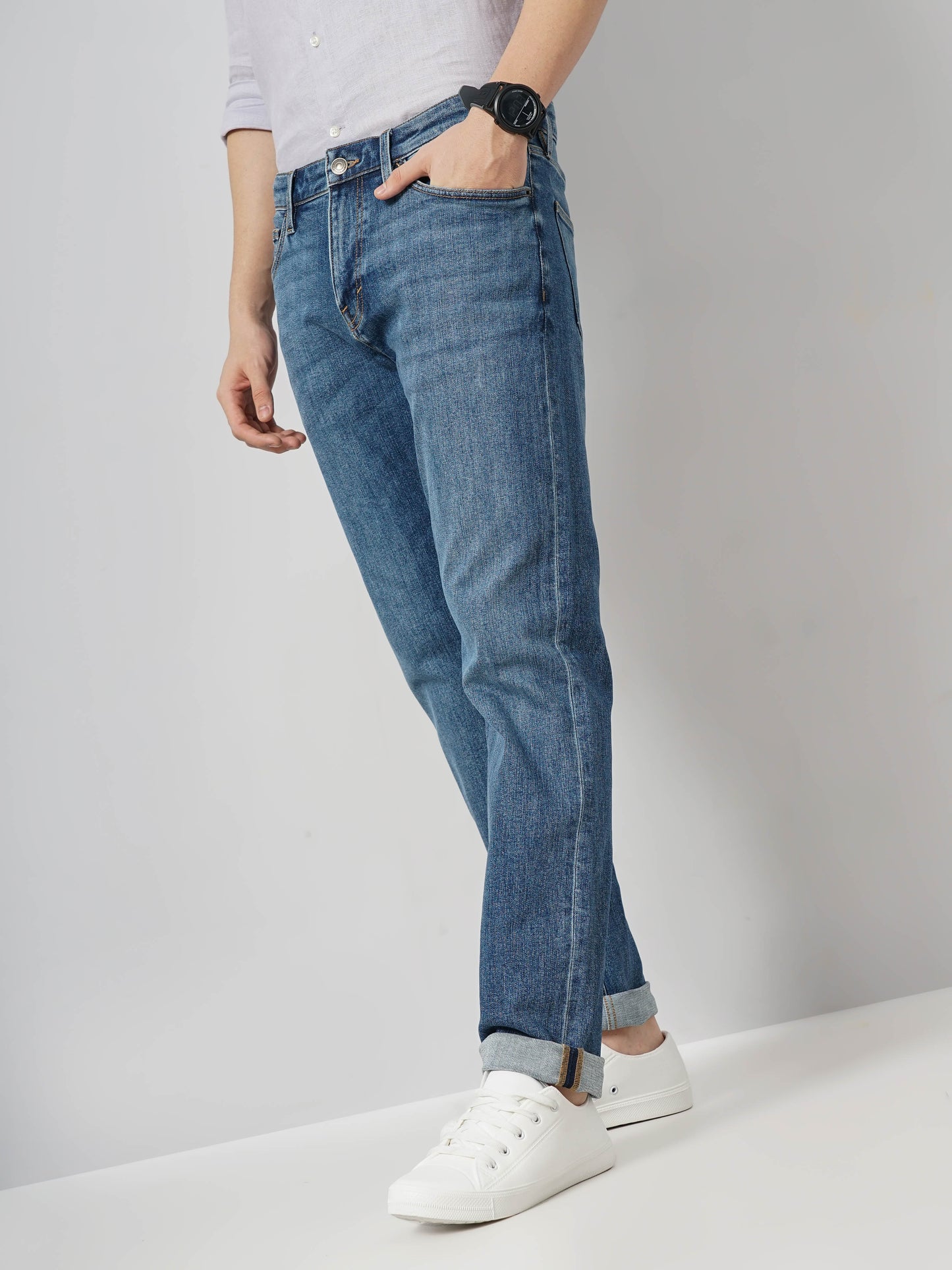 Blue Straight Fit Jeans