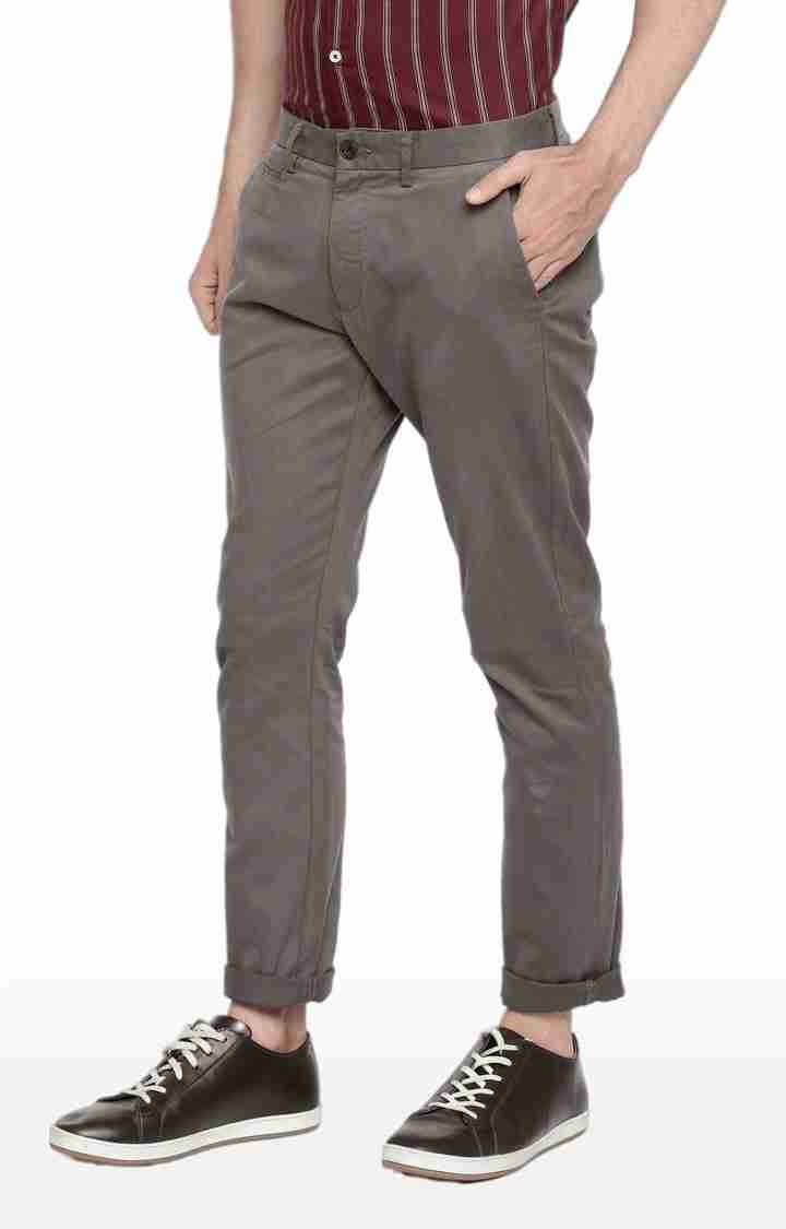 Grey Regular Fit Trousers