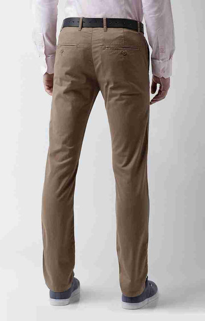 Beige Slim Fit Trousers