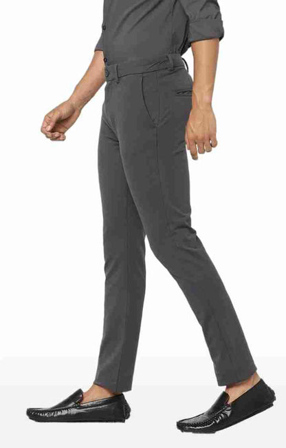 Grey Regular Fit Trousers