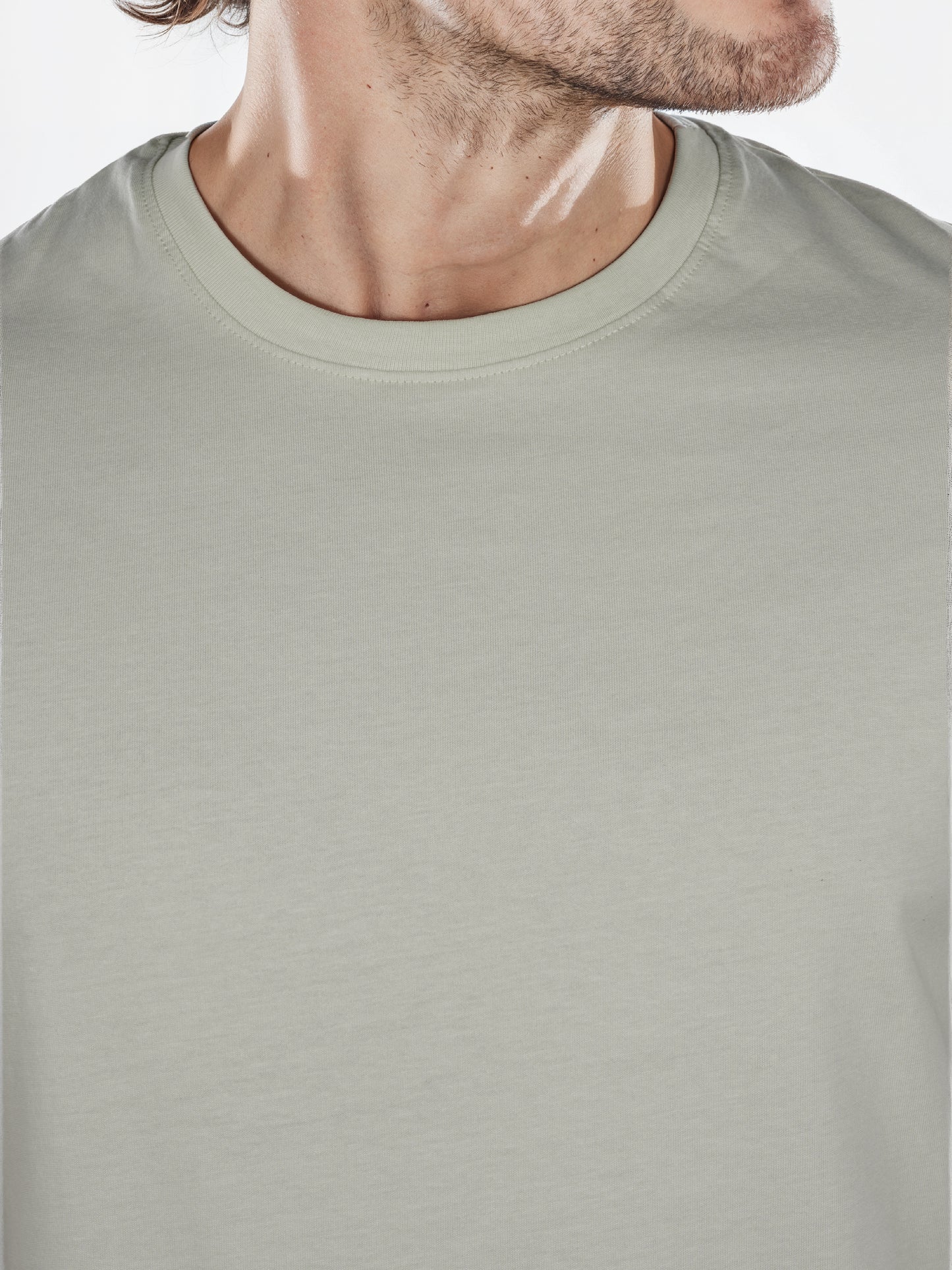 Celio* Solid Regular Fit Cotton Green T-Shirt