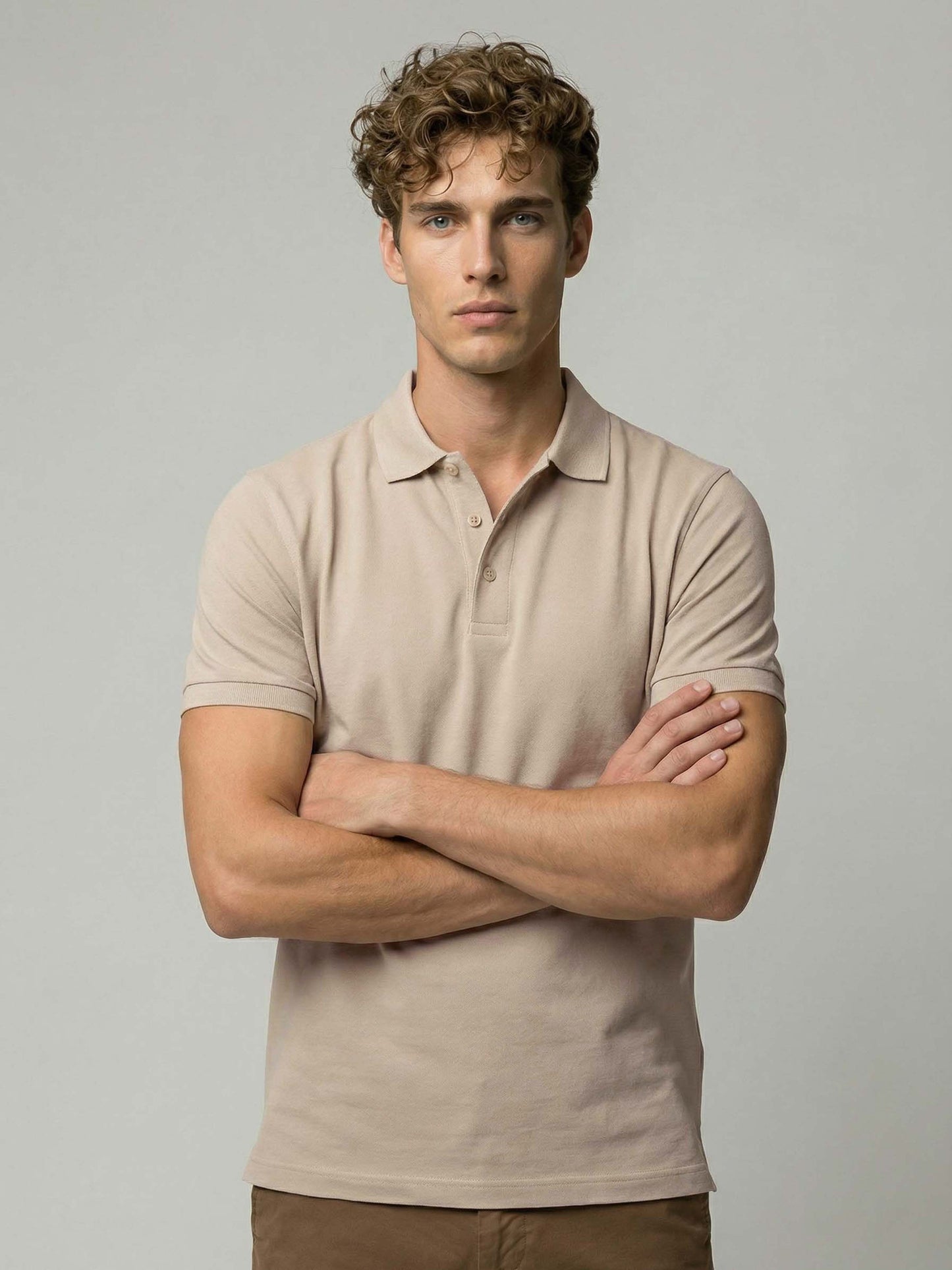 Celio* Men Beige Solid Regular Fit Cotton T-Shirts