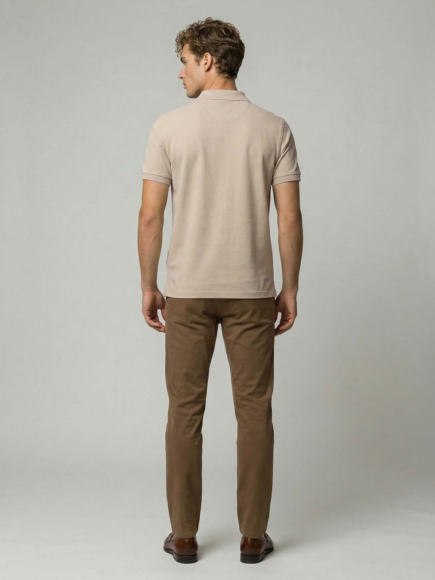 Celio* Men Beige Solid Regular Fit Cotton T-Shirts