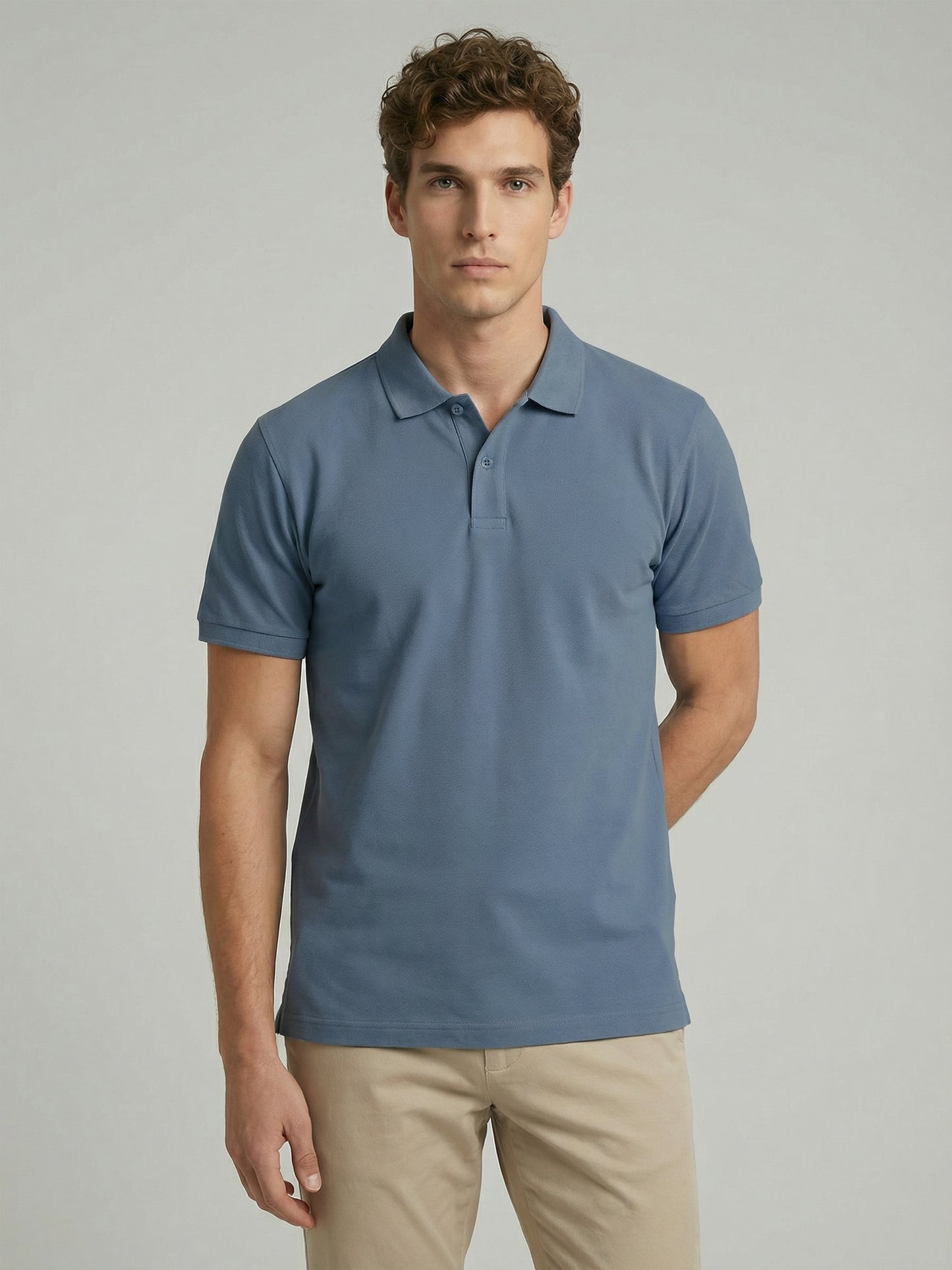 Celio Mens Blue Solid Regular Fit Cotton T-Shirts