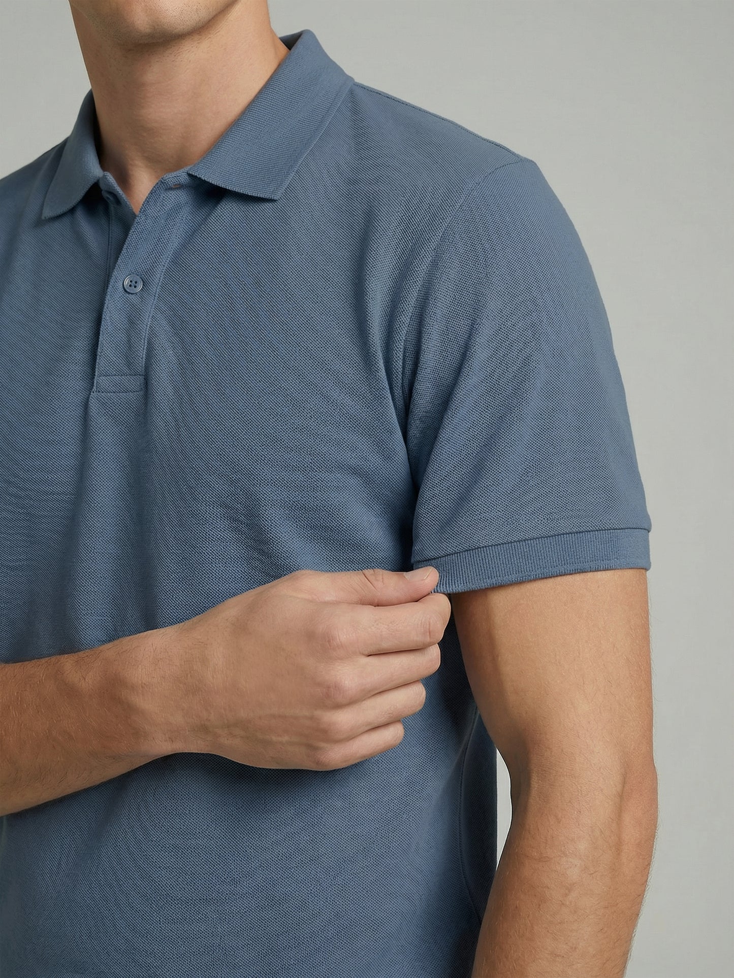 Celio Mens Blue Solid Regular Fit Cotton T-Shirts