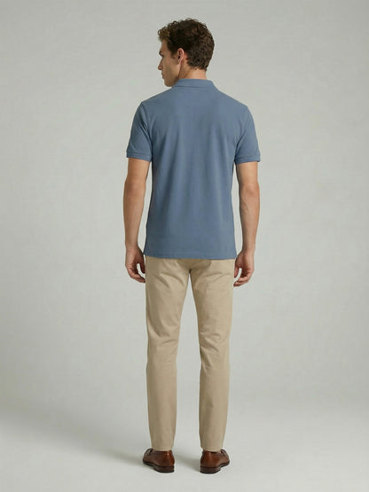 Celio Mens Blue Solid Regular Fit Cotton T-Shirts