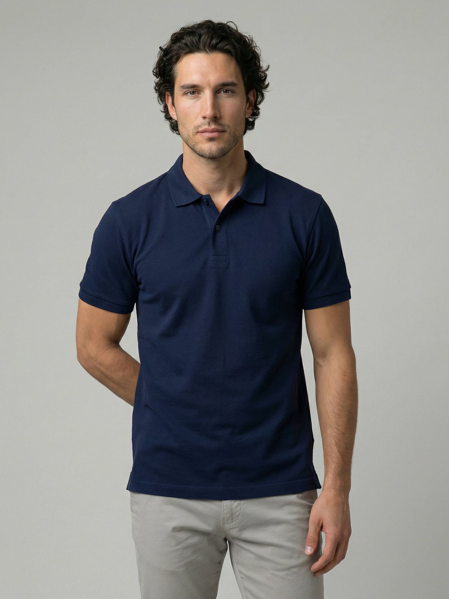 Celio* Solid Cotton Regular Fit Blue Men T-Shirts