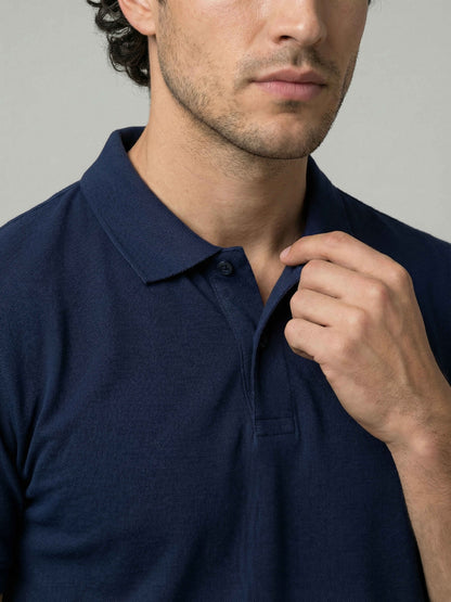 Celio* Solid Cotton Regular Fit Blue Men T-Shirts