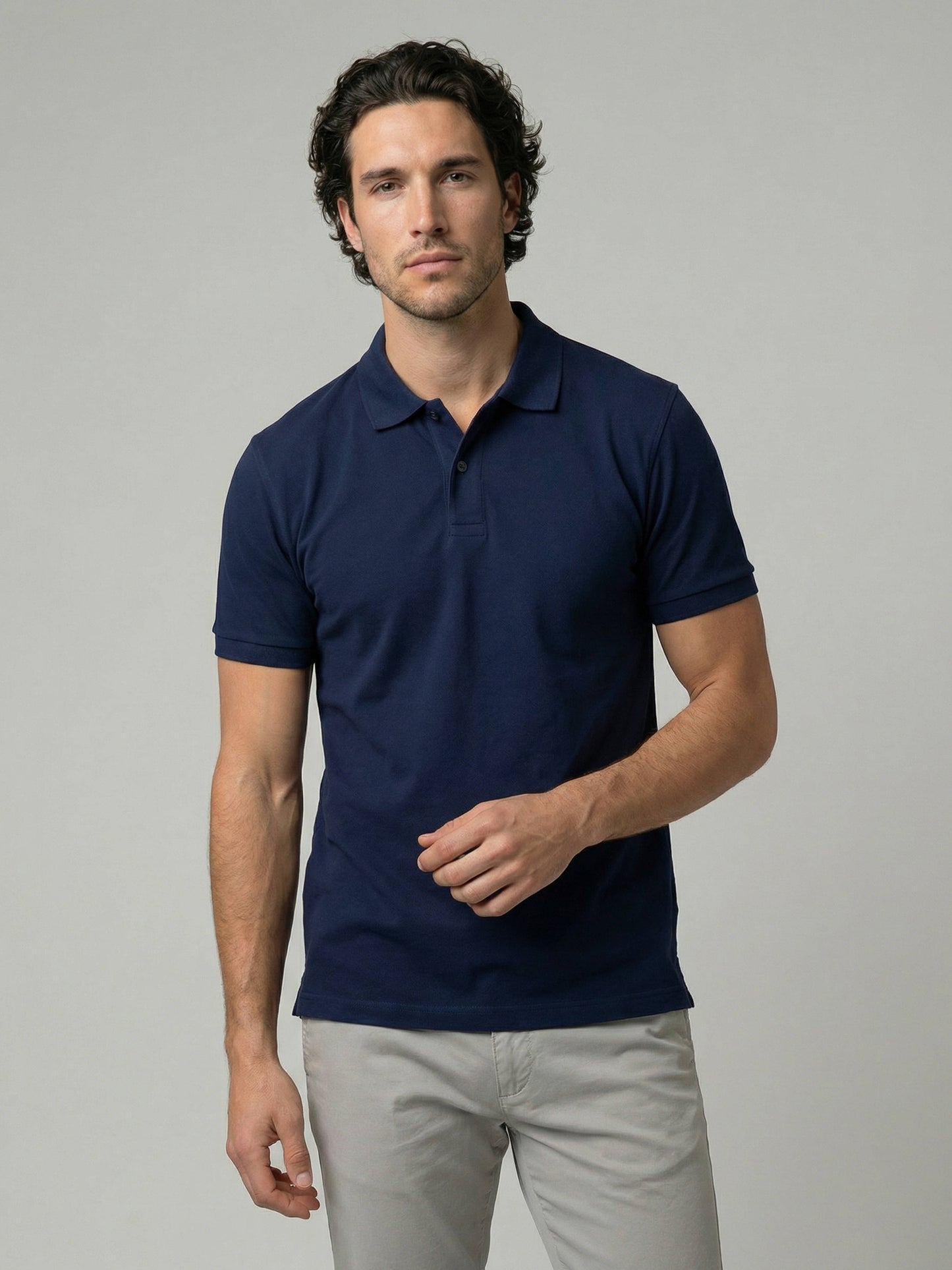 Celio* Solid Cotton Regular Fit Blue Men T-Shirts