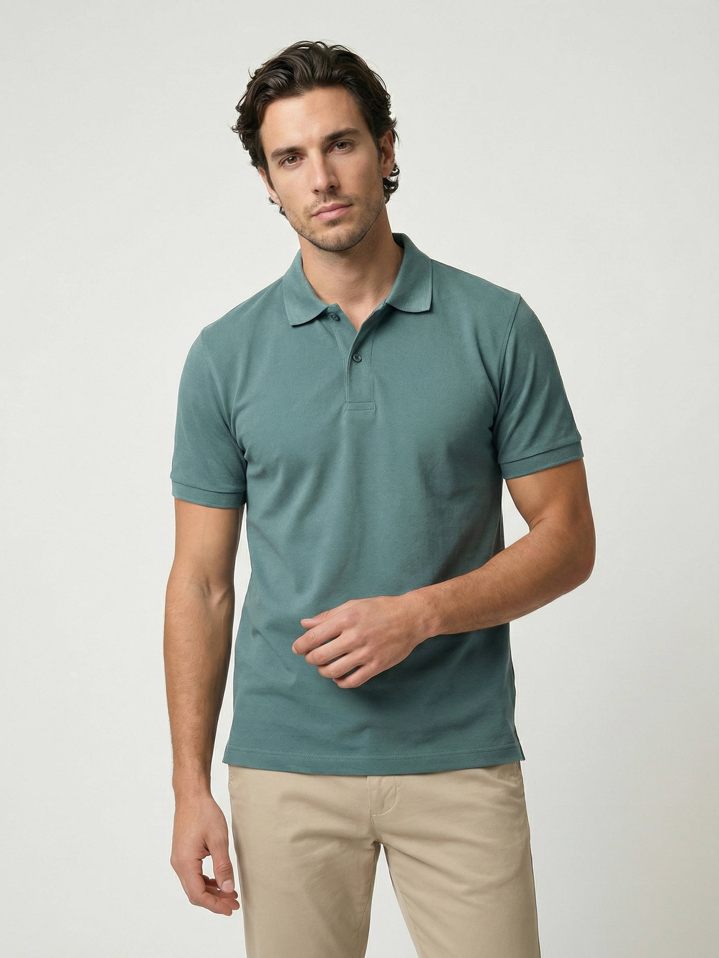 Celio Men Green Solid Regular Fit Cotton T-Shirts