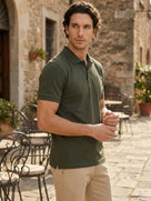 Celio Men Olive Solid Regular Fit Cotton T-Shirts