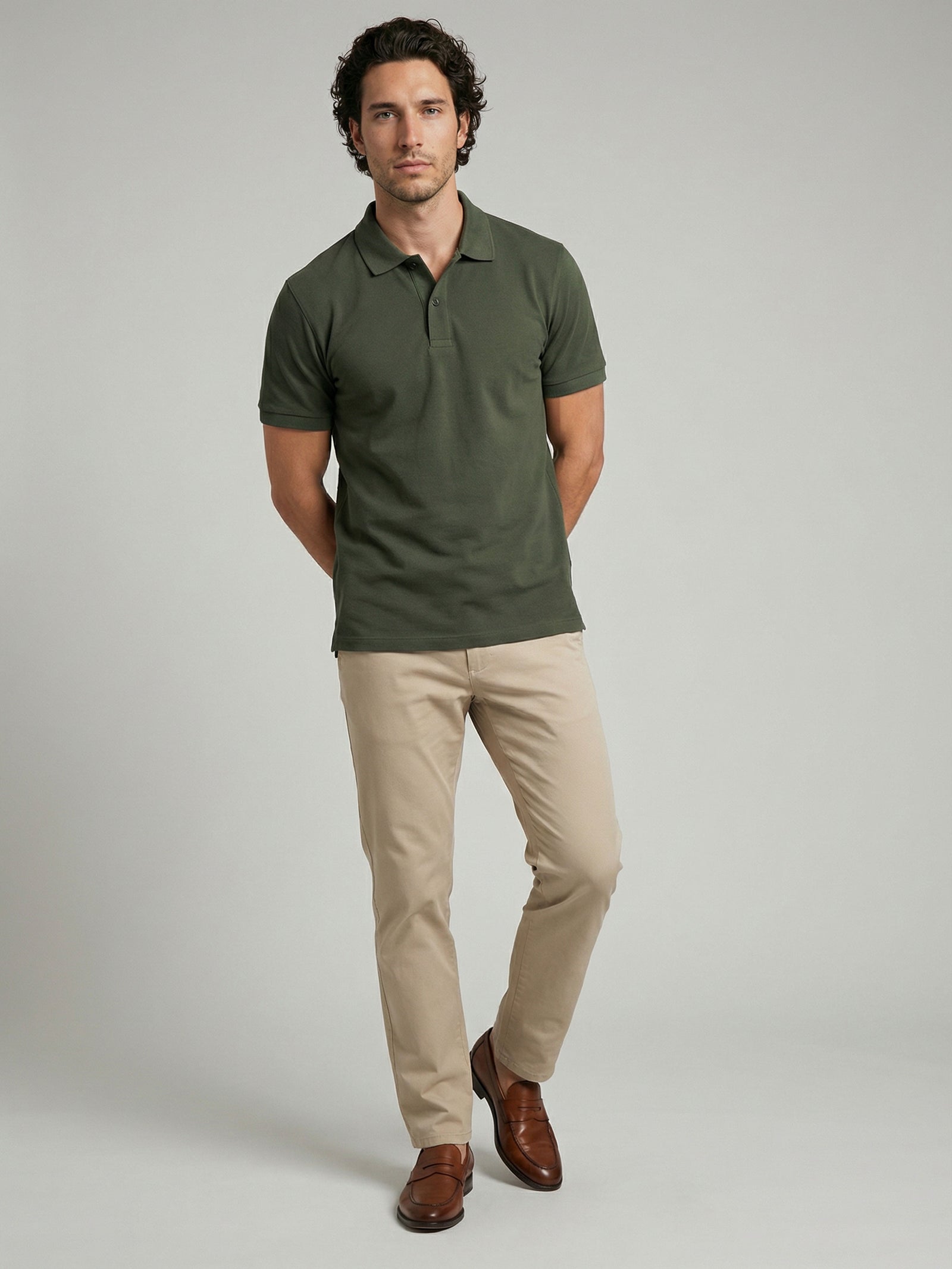Celio Men Olive Solid Regular Fit Cotton T-Shirts