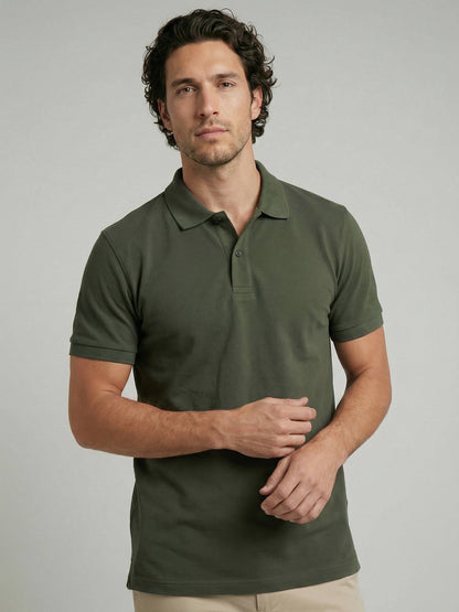 Celio Men Olive Solid Regular Fit Cotton T-Shirts