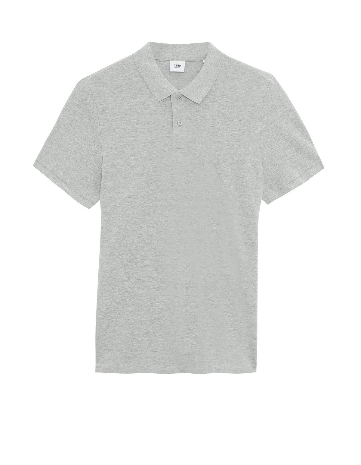 Regular Fit 100% Cotton Solid Polo Tshirts - Grey