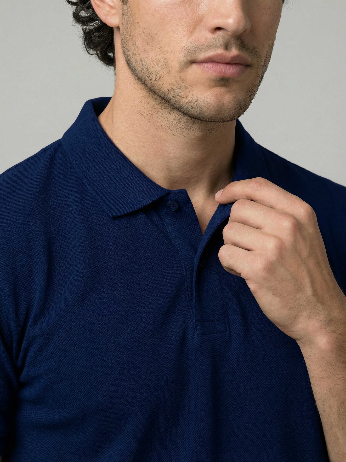 Celio Men Navy Blue Solid Regular Fit Cotton T-Shirts