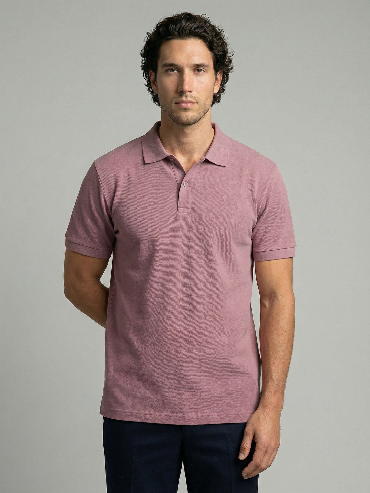 Celio Men Pink Solid Regular Fit Cotton T-Shirts