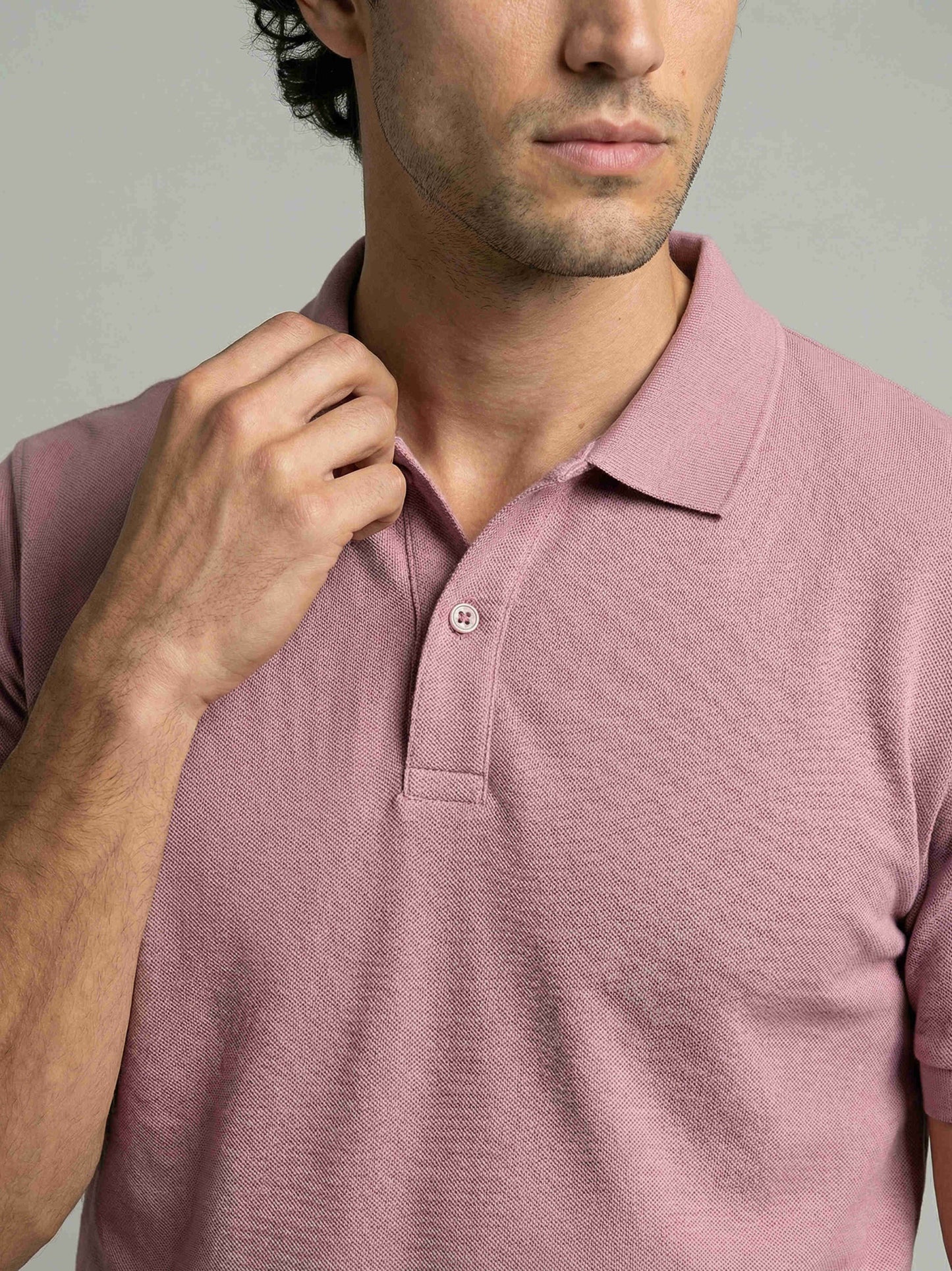 Celio Men Pink Solid Regular Fit Cotton T-Shirts