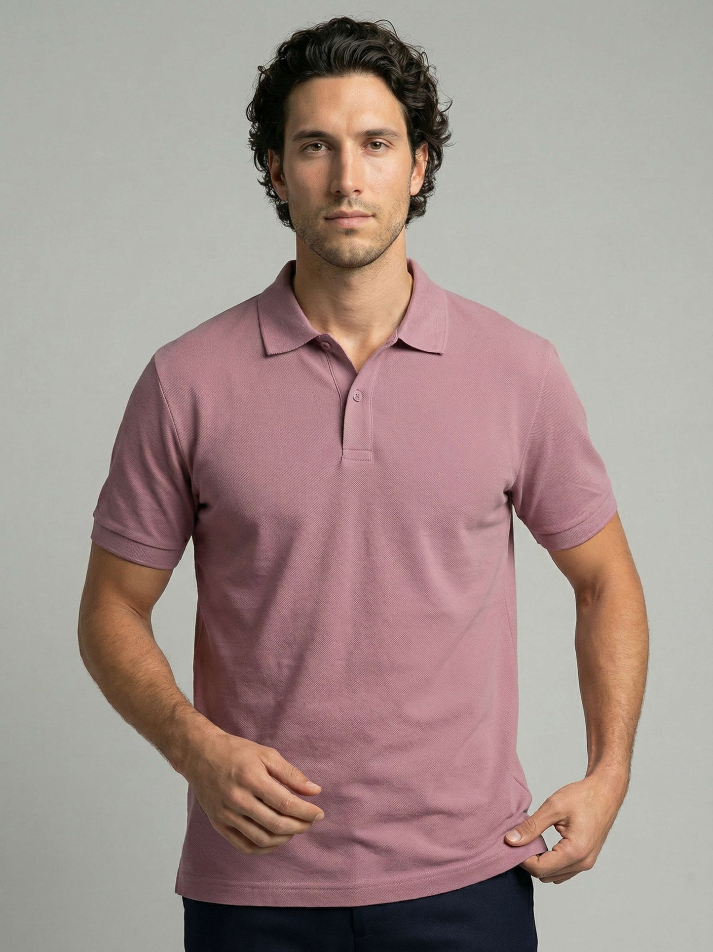 Celio Men Pink Solid Regular Fit Cotton T-Shirts