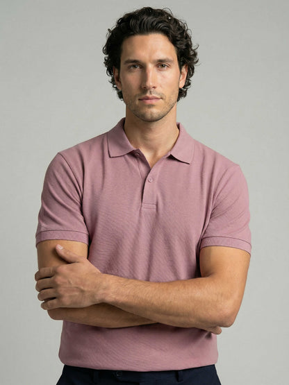 Celio Men Pink Solid Regular Fit Cotton T-Shirts