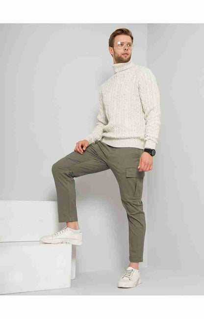 Olive Regular Fit Trousers