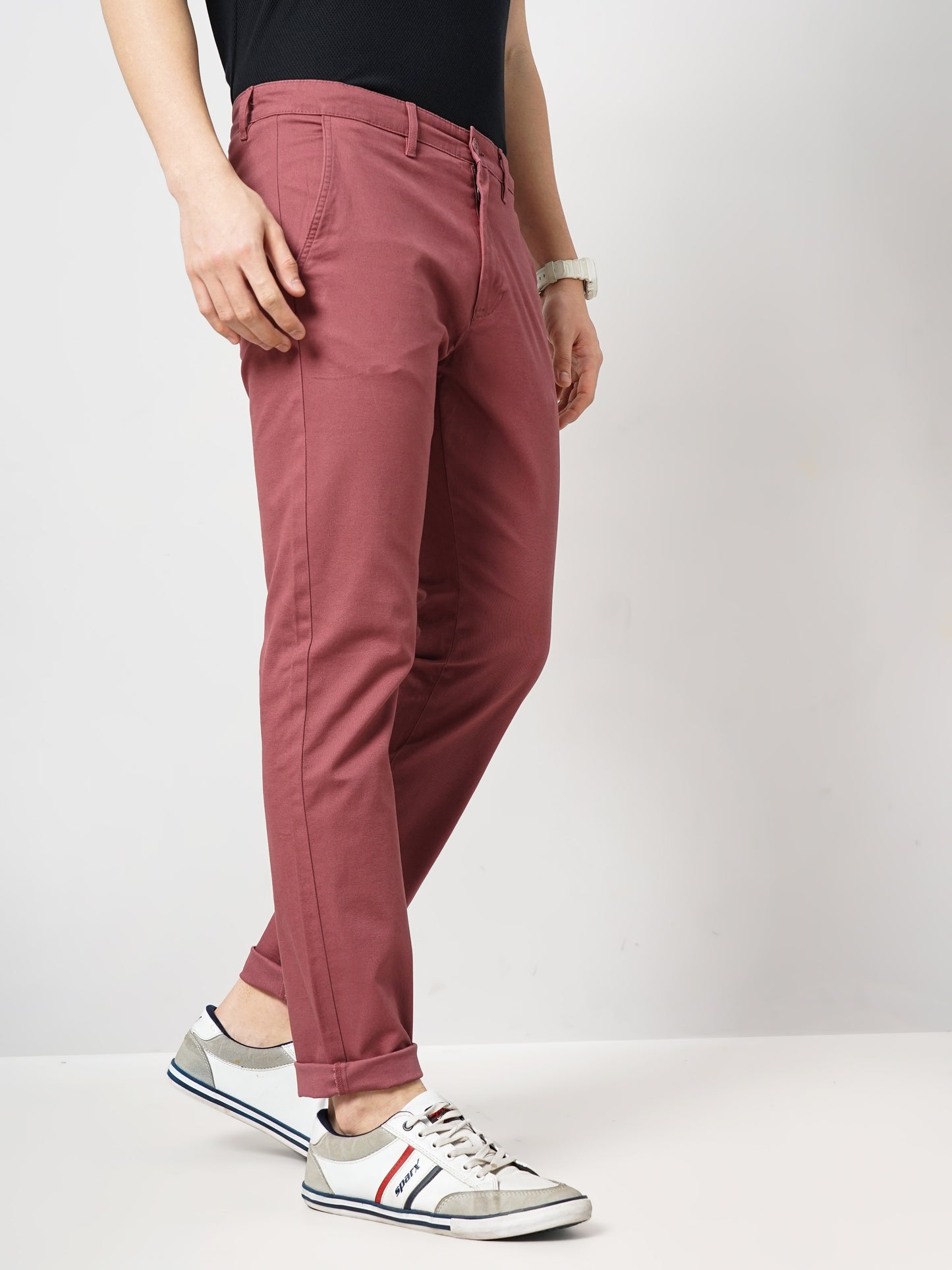 Maroon Slim Fit Trousers