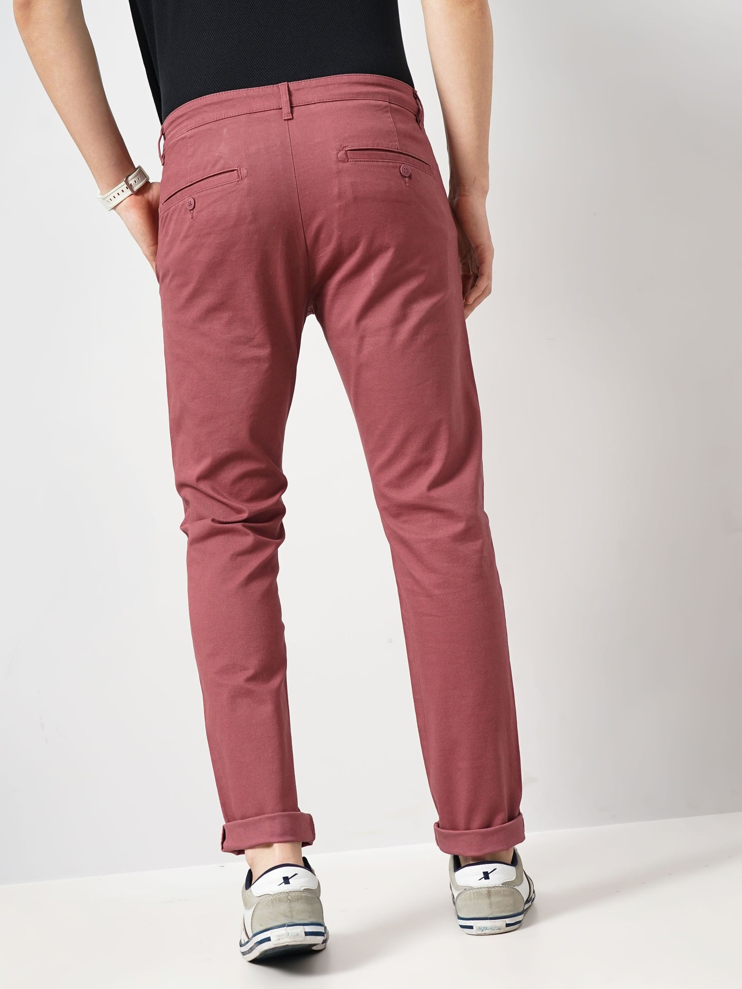 Maroon Slim Fit Trousers