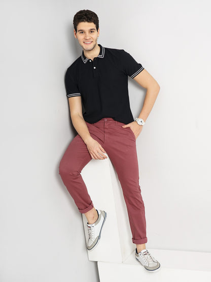 Maroon Slim Fit Trousers