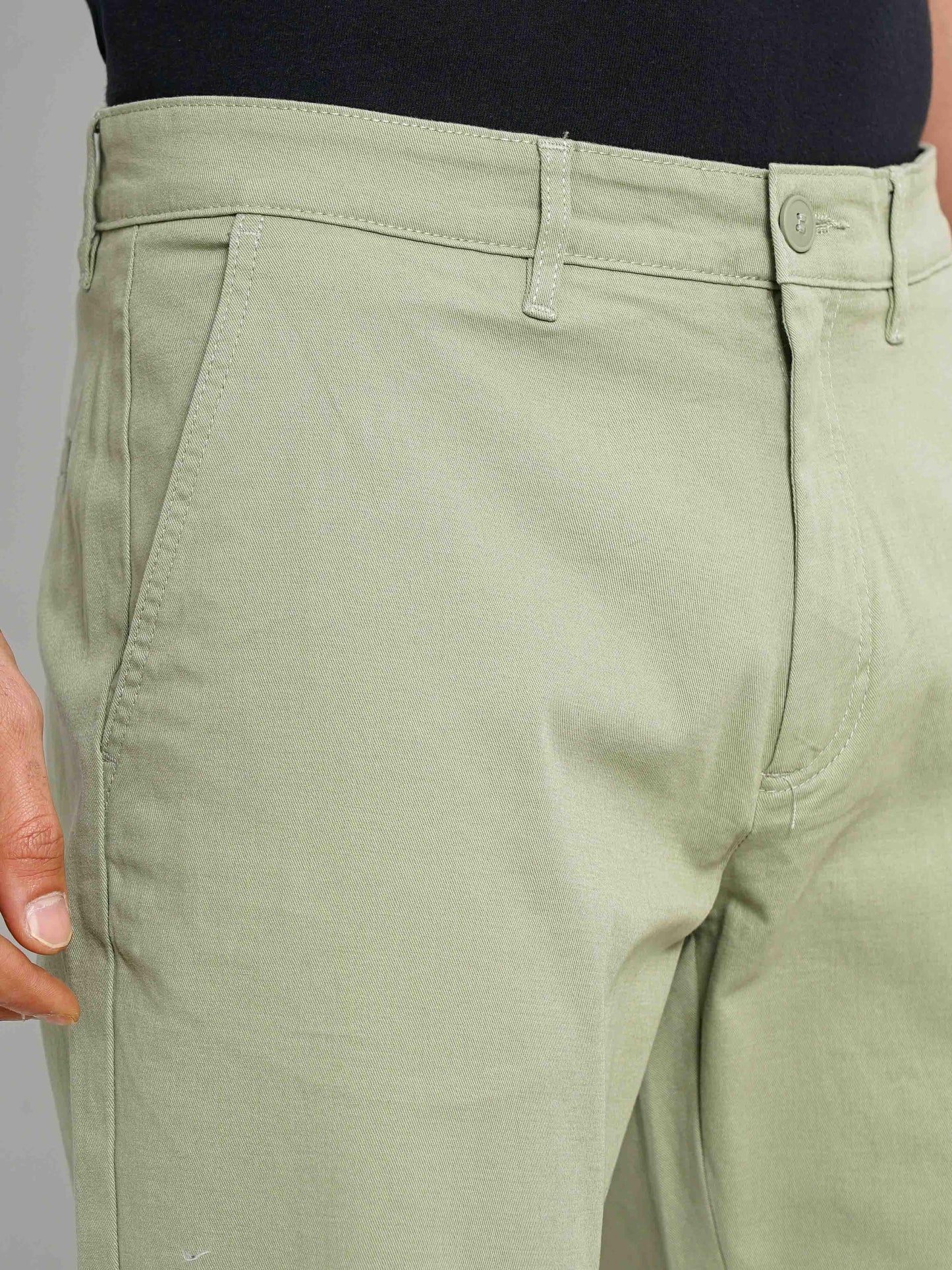 Green Slim Fit Trousers