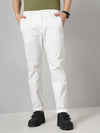 Celio* Cotton Slim Fit Off White Trouser