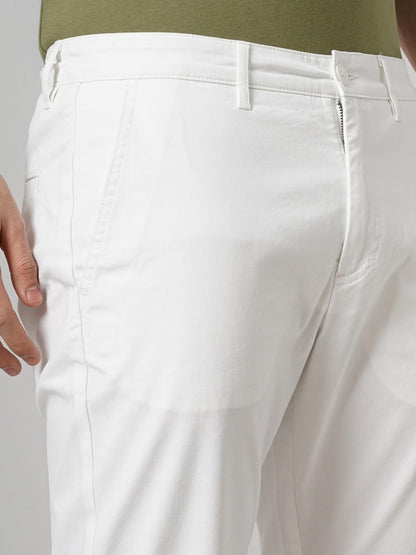 White Slim Fit Trousers