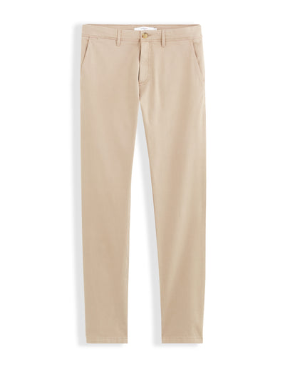 Celio* Men Solid Slim Fit Cotton Chino Trouser-Beige