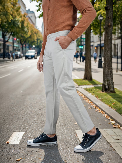 Celio* Cotton Slim Fit Green Chino