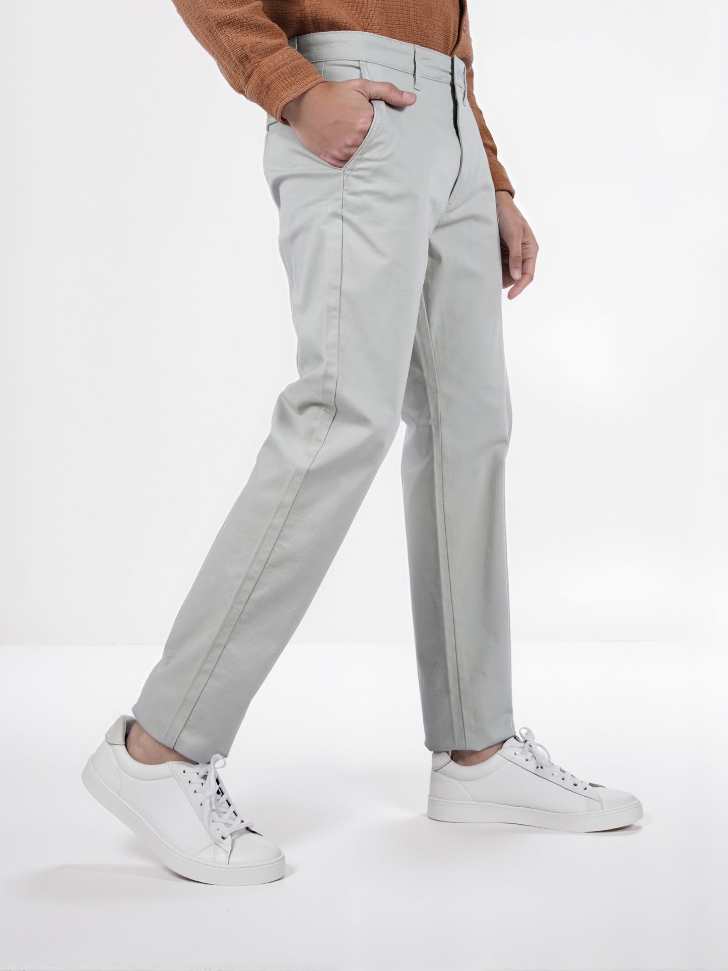 Celio* Cotton Slim Fit Green Chino