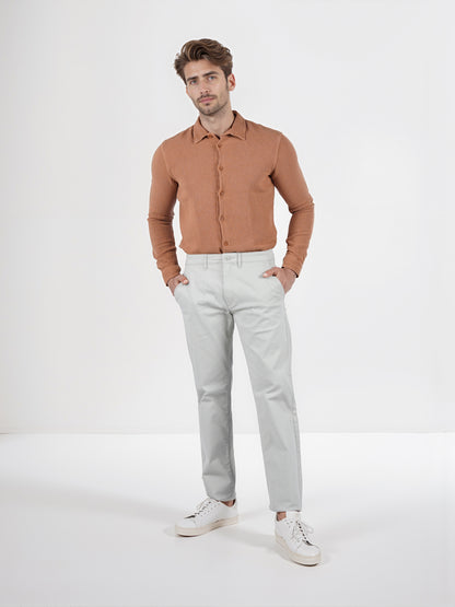 Celio* Cotton Slim Fit Green Chino