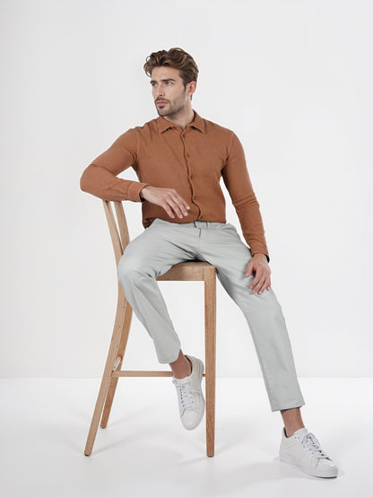 Celio* Cotton Slim Fit Green Chino