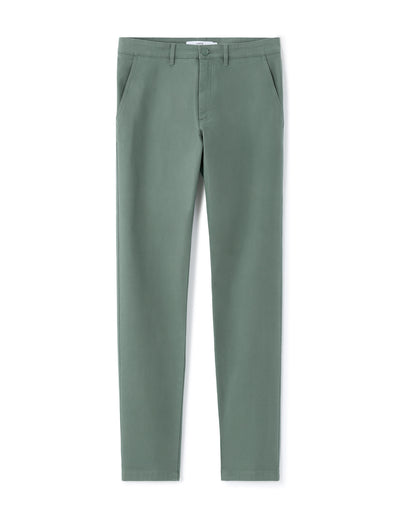 Celio*Men Solid Slim Fit Cotton Chino Trouser-Medium Green