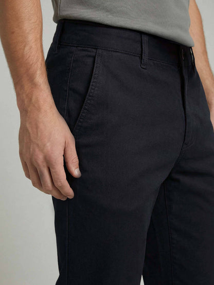 Celio* Men Black Solid Straight Fit Cotton Trousers