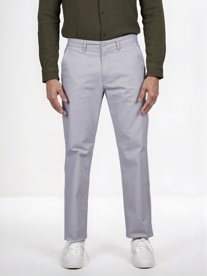 Celio* Cotton Straight Fit Grey Chino