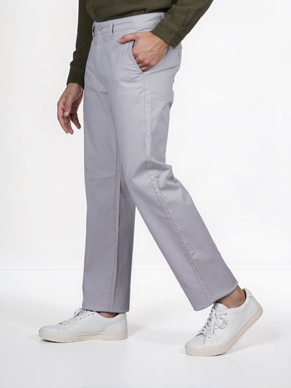 Celio* Cotton Straight Fit Grey Chino