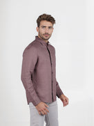 Celio* Men Brown Regular Fit Linen Solid Shirt
