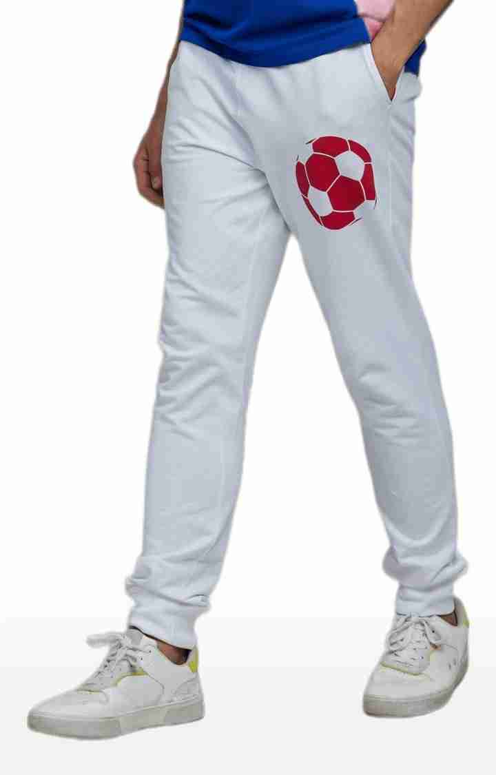 FIFA - White Printed Cotton Joggers