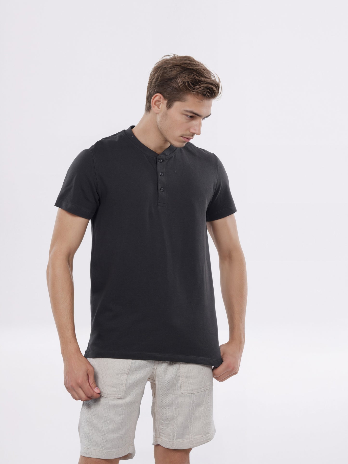 Celio* Cotton Black Men Regular Fit Solid T-Shirt