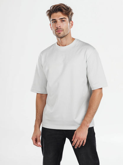 Celio* Solid Regular Fit Poly-Cotton Blue T-Shirt