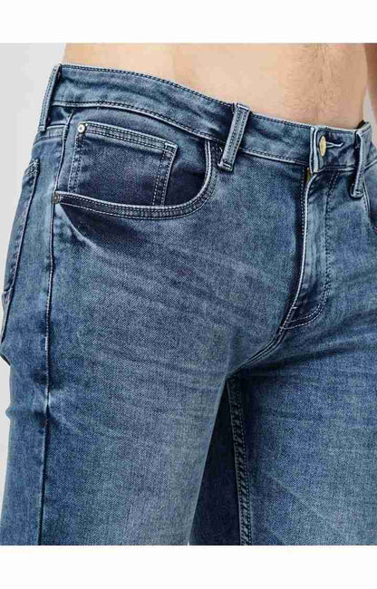 Blue Straight Slim Fit Jeans