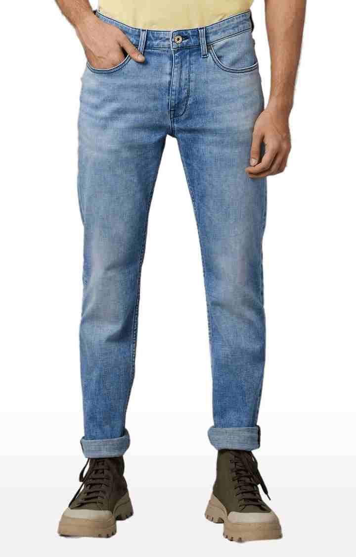 Blue Straight Slim Fit Soft Touch Jeans