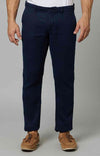Celio* Linen Slim Fit Navy Blue Trouser